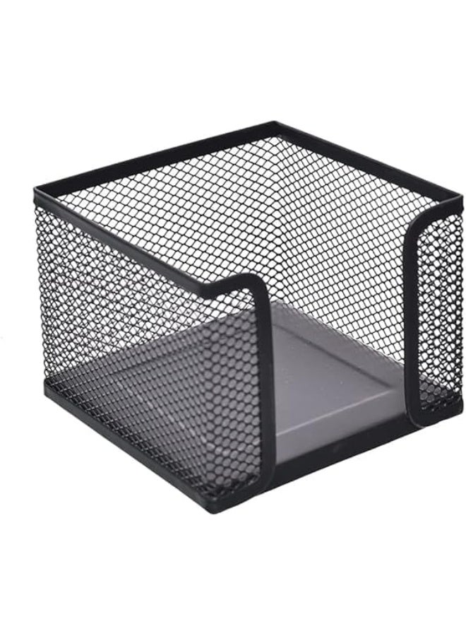 Modern Square Metal Mesh Memo Holder, Compact Desk Organizer Made of Durable Metal for Organizing Notes, Papers, and Office Supplies, Ideal for Home and Office Use - Image 1